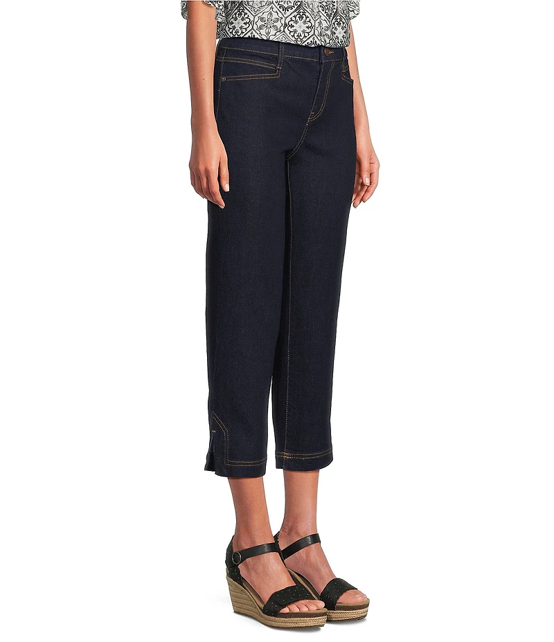 Code Bleu Petite Size Chelsea High Rise Straight Capri Jeans
