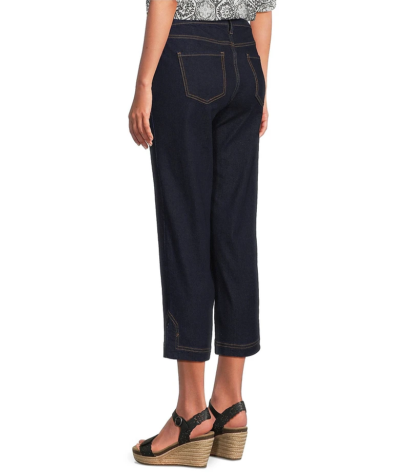 Code Bleu Petite Size Chelsea High Rise Straight Capri Jeans