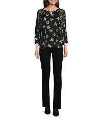 Code Bleu Petite Size Chelsea High Rise Straight Leg Jeans