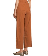 Code Bleu Petite Size High Rise Hollywood Waist Patch Pocket Wide Leg Jeans