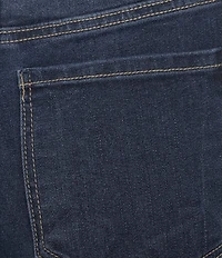 Code Bleu Petite Size High Rise Seam Detail Wide Leg Jeans