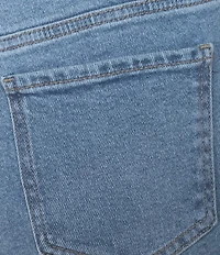 Code Bleu Petite Size Mid Rise Double Roll Cuff Hem Boyfriend Jeans