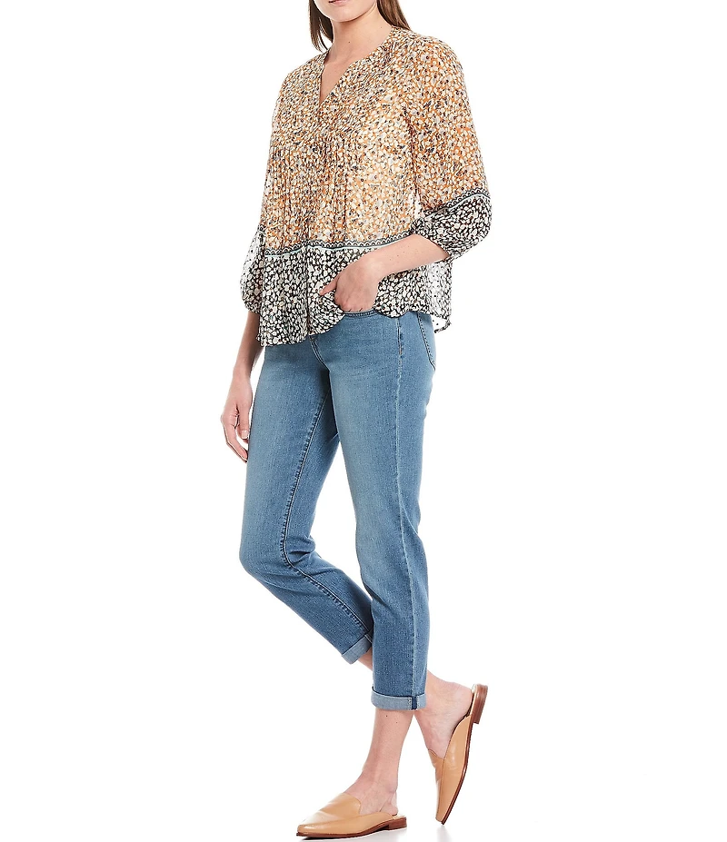 Code Bleu Petite Size Rolled Cuff Weekend Jeans