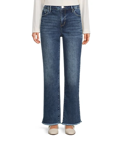 Code Bleu Petite Size Stretch Denim Straight Leg High Rise Jeans