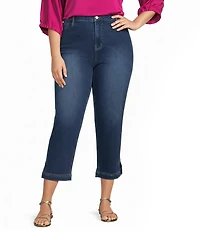 Code Bleu Plus Size Chelsea High-Rise Straight Capri Jeans