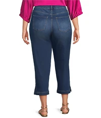 Code Bleu Plus Size Chelsea High-Rise Straight Capri Jeans