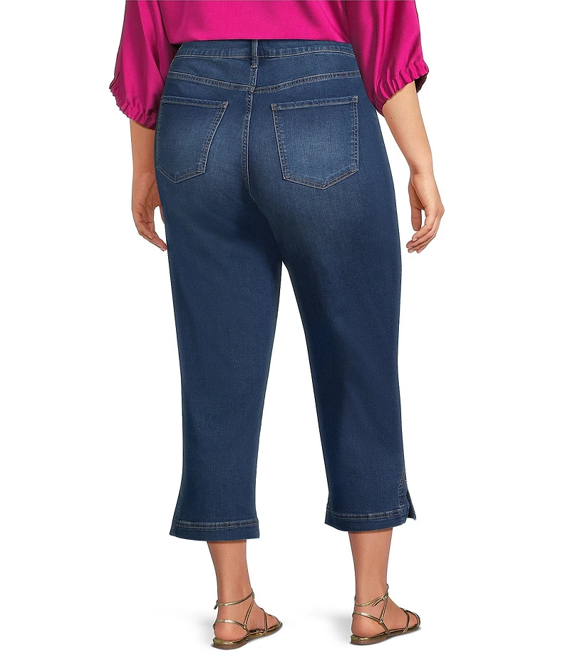 Code Bleu Plus Size Chelsea High-Rise Straight Capri Jeans