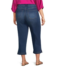 Code Bleu Plus Size Chelsea High-Rise Straight Capri Jeans