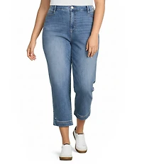 Code Bleu Plus Size Chelsea High-Rise Straight Capri Jeans