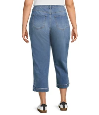 Code Bleu Plus Size Chelsea High-Rise Straight Capri Jeans