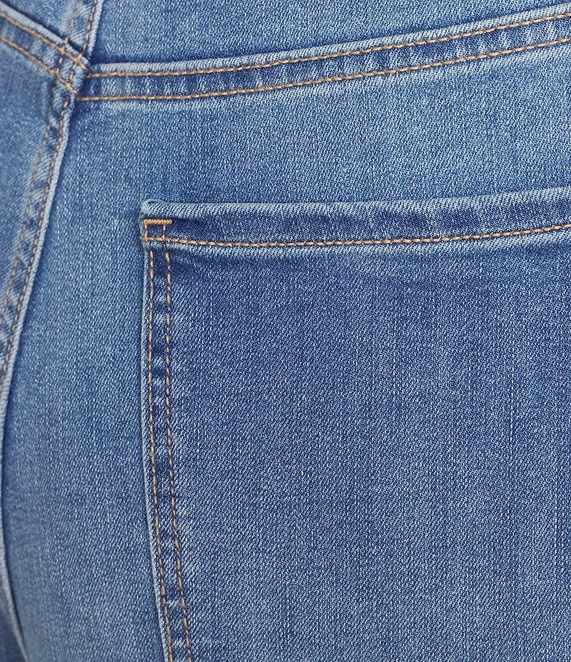 Code Bleu Plus Size Chelsea High-Rise Straight Capri Jeans