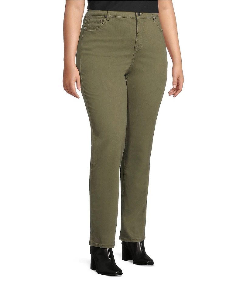 Code Bleu Plus Size Chelsea Stretch Denim Straight Leg Jeans
