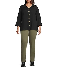 Code Bleu Plus Size Chelsea Stretch Denim Straight Leg Jeans