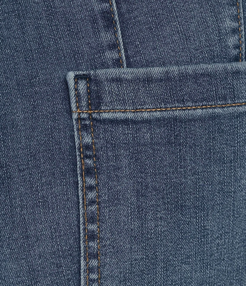 Code Bleu Plus Size Hollywood Waist High Rise Wide Leg Patch Pocket Ankle Jeans