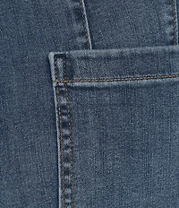 Code Bleu Plus Size Hollywood Waist High Rise Wide Leg Patch Pocket Ankle Jeans