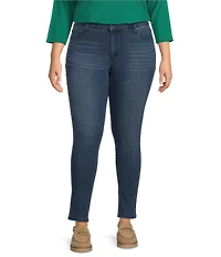 Code Bleu Plus Size Soho Straight Slim Mid Rise Denim Skinny Jeans
