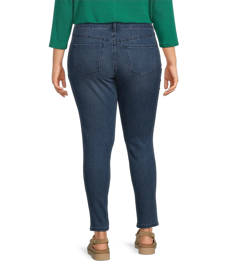 Code Bleu Plus Size Soho Straight Slim Mid Rise Denim Skinny Jeans