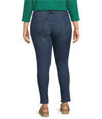 Code Bleu Plus Size Soho Straight Slim Mid Rise Denim Skinny Jeans