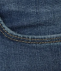 Code Bleu Plus Size Straight Leg High Rise Frayed Ankle Hem Jeans