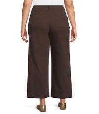 Code Bleu Plus Size Stretch Denim High Rise Wide Leg Ankle Jeans