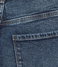 Code Bleu Plus Size Stretch Denim Straight Leg High Rise Jeans