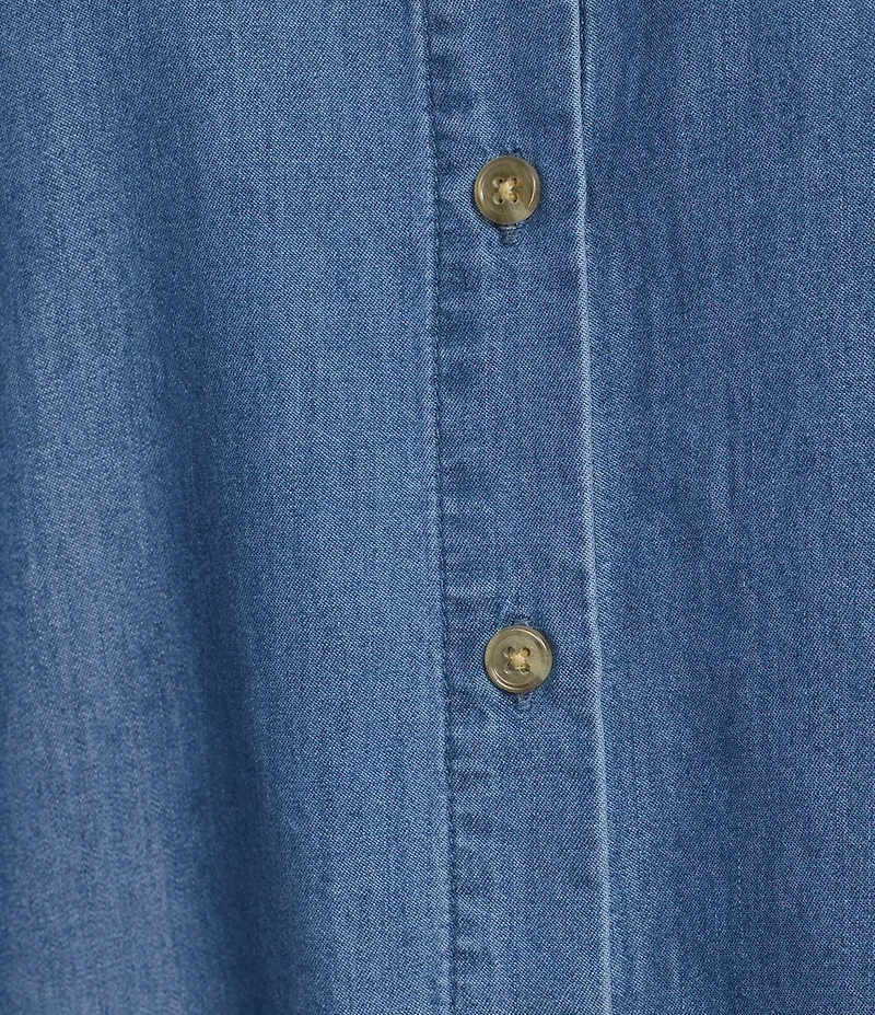 Code Bleu Point Collar Short Sleeve Button Down Shirt