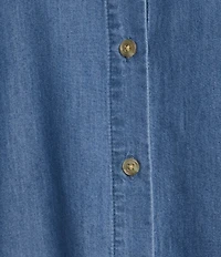 Code Bleu Point Collar Short Sleeve Button Down Shirt