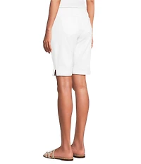 Code Bleu Soho Stretch Denim High Rise Bermuda Shorts