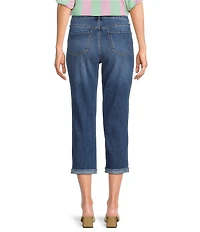 Code Bleu Soho Stretch Denim High Rise Straight Leg Capri Jeans