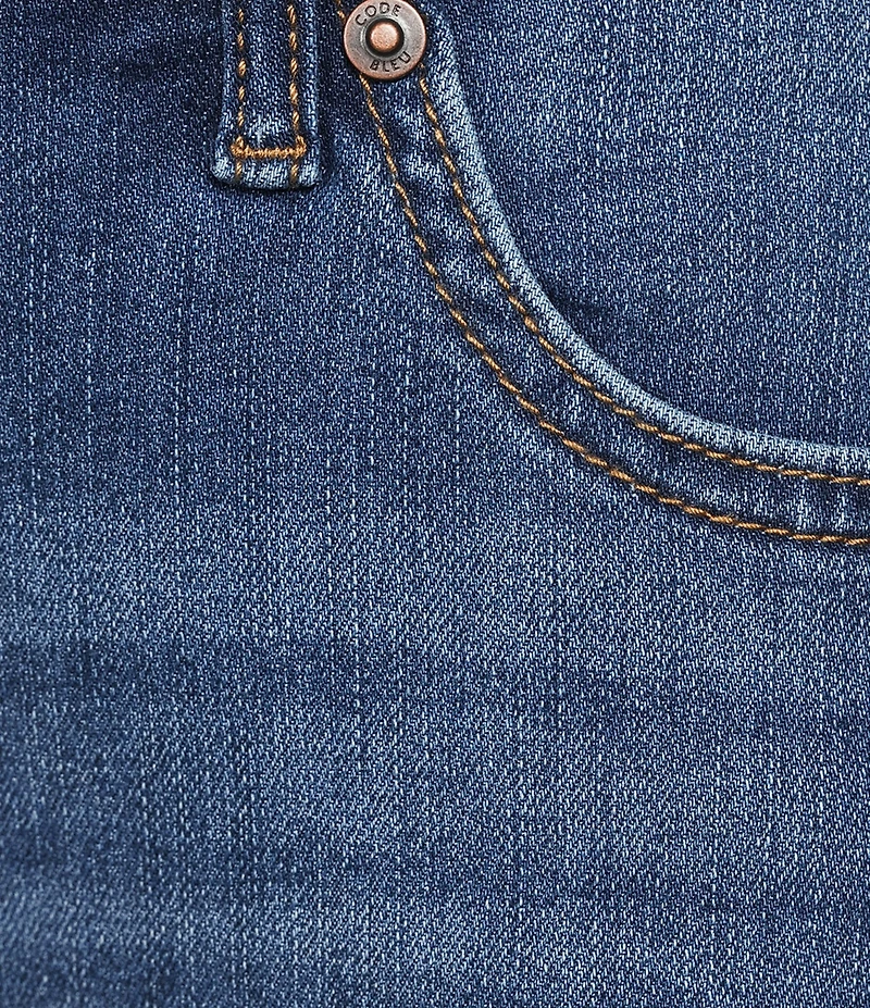 Code Bleu Soho Stretch Denim High Rise Straight Leg Capri Jeans