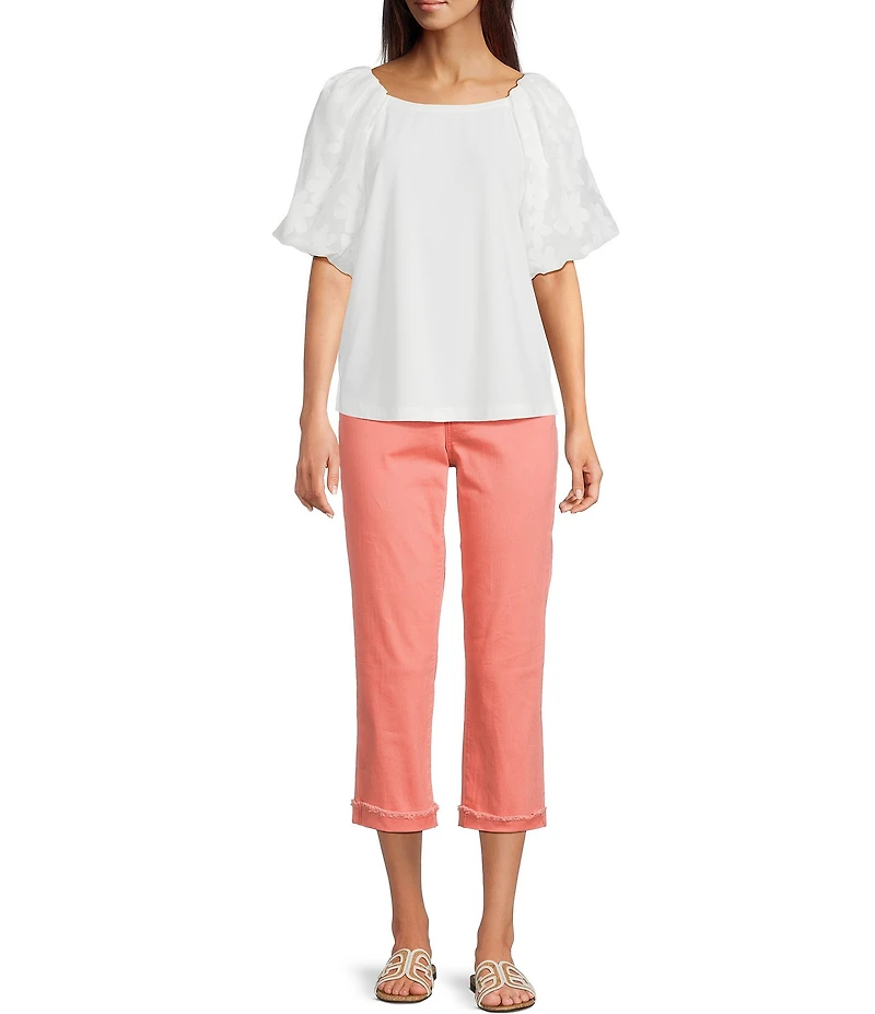 Code Bleu Soho Stretch Denim Mid Rise Capri Length Jeans