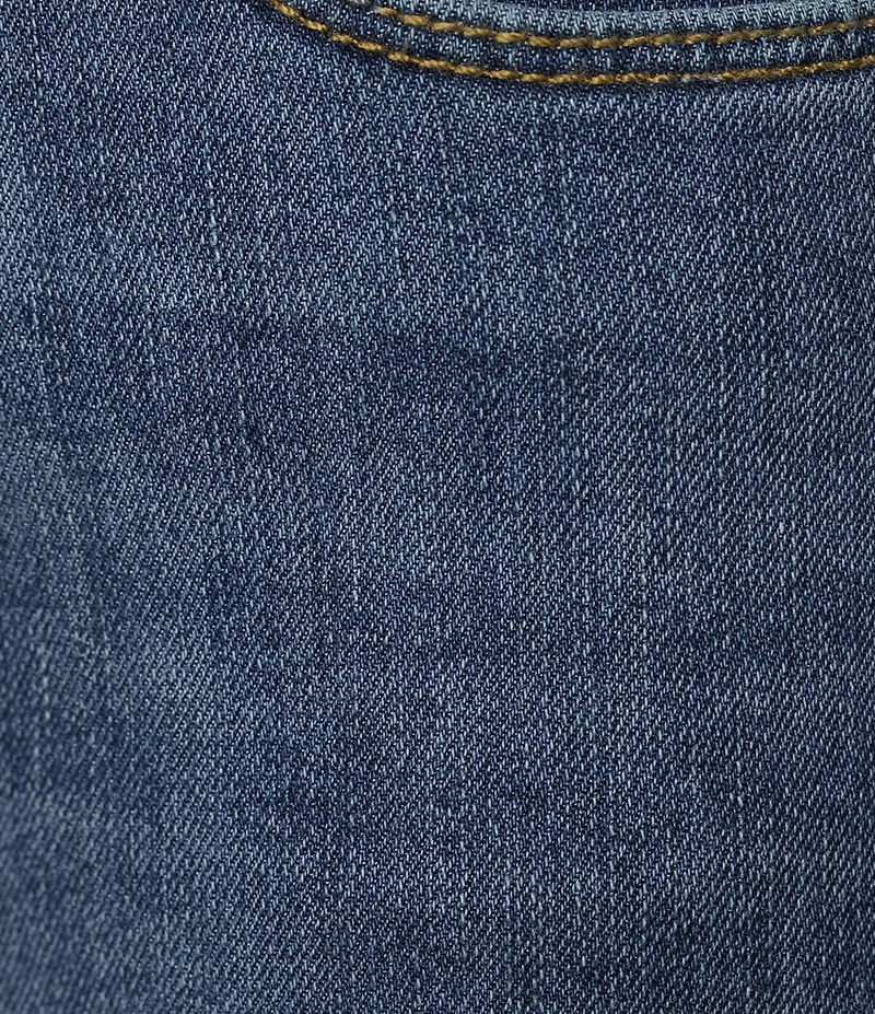 Code Bleu Straight Leg High Rise Frayed Ankle Hem Jean