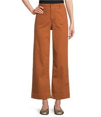 Code Bleu Stretch Denim High Rise Wide Leg Ankle Jeans