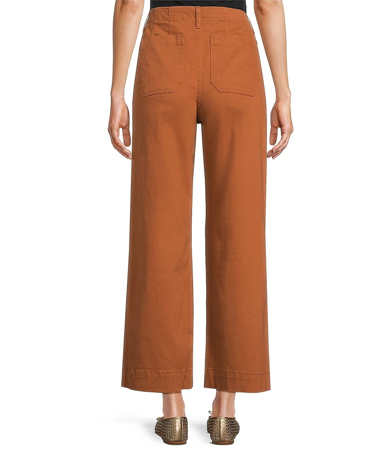 Code Bleu Stretch Denim High Rise Wide Leg Ankle Jeans