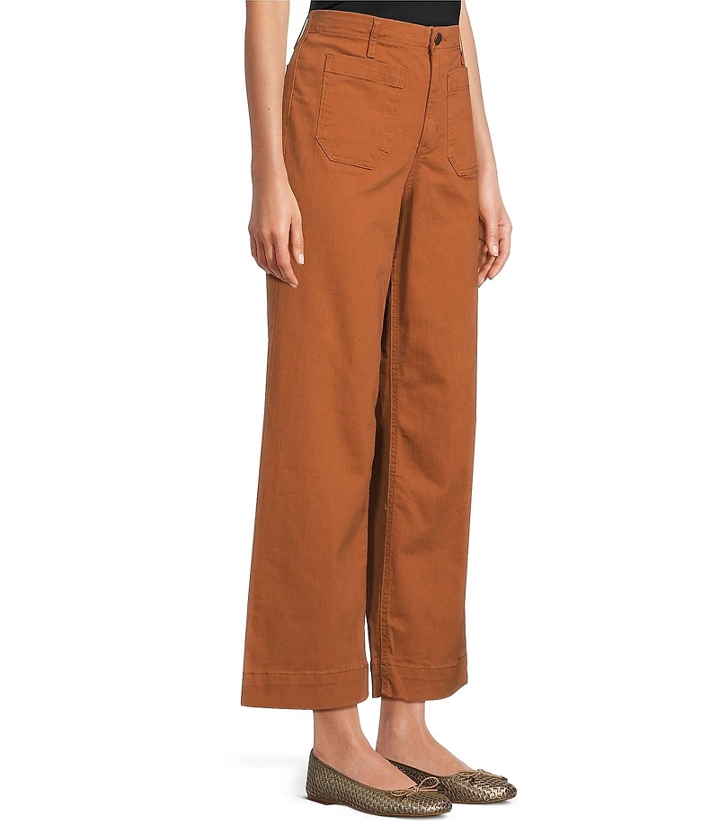 Code Bleu Stretch Denim High Rise Wide Leg Ankle Jeans