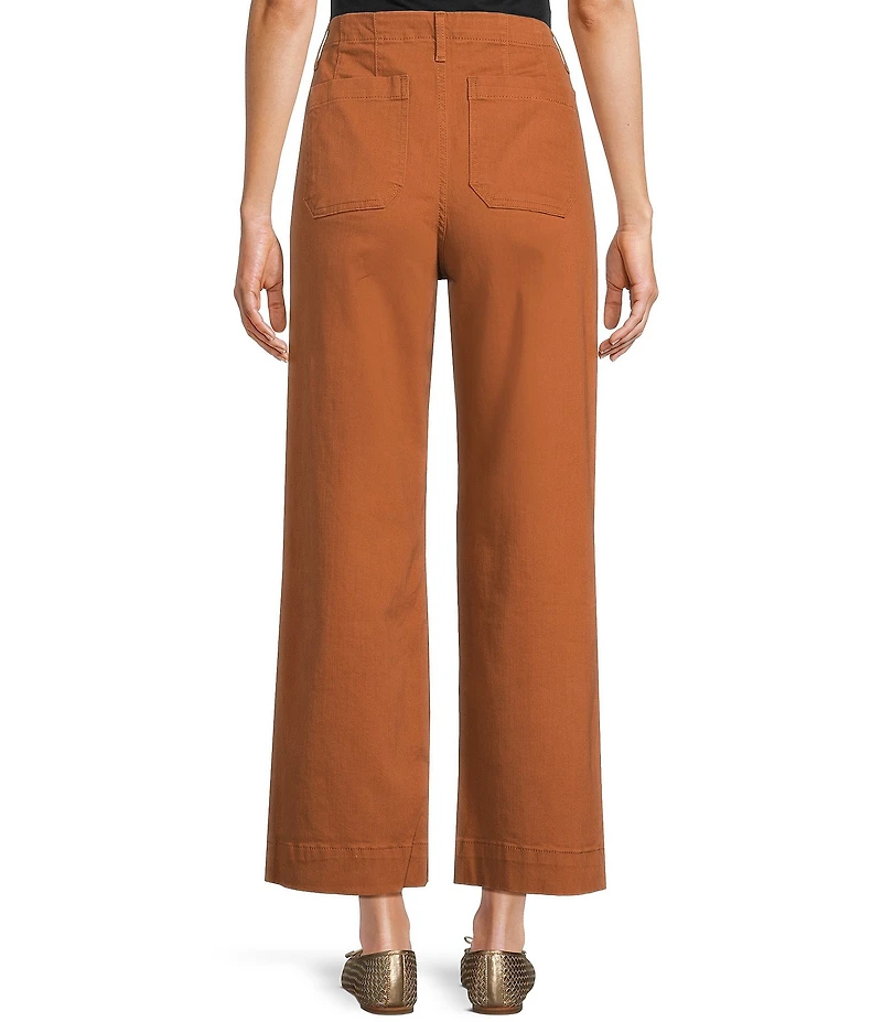 Code Bleu Stretch Denim High Rise Wide Leg Ankle Jeans