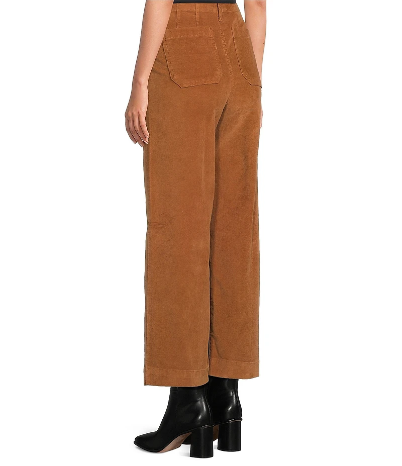 Code Bleu Stretch Denim High Rise Wide Leg Ankle Length Jeans