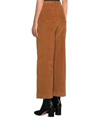 Code Bleu Stretch Denim High Rise Wide Leg Ankle Length Jeans