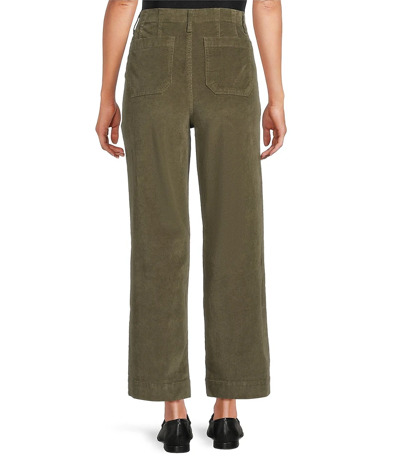 Code Bleu Stretch Denim High Rise Wide Leg Ankle Length Jeans