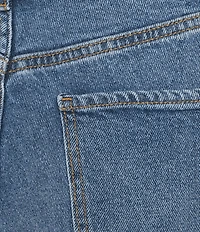 Code Bleu Stretch Denim High Rise Wide Leg Cropped Jeans