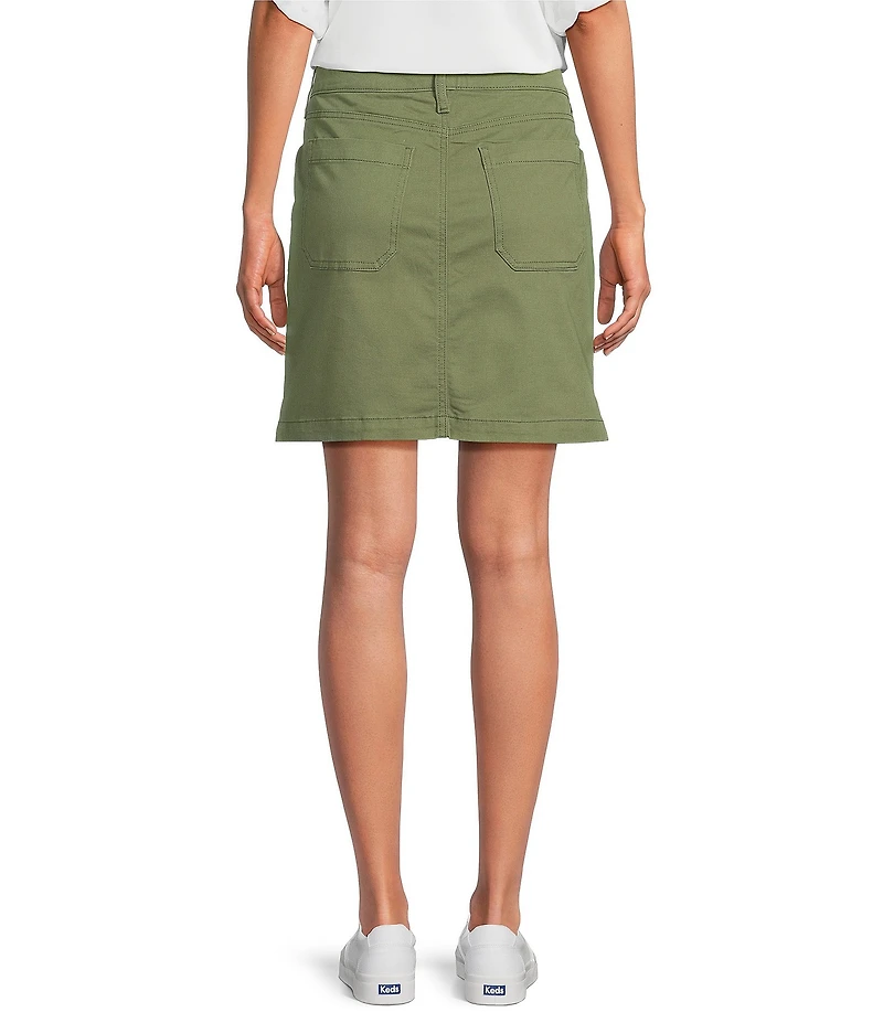 Code Bleu Stretch Denim Mid Rise Utility Skort