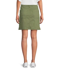 Code Bleu Stretch Denim Mid Rise Utility Skort