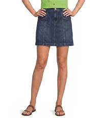 Code Bleu Stretch Denim Mid Rise Utility Skort