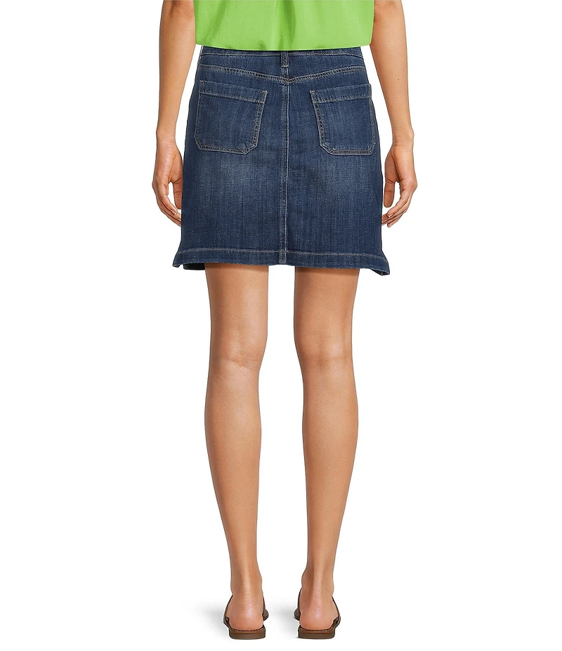 Code Bleu Stretch Denim Mid Rise Utility Skort