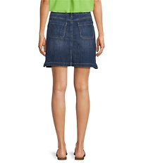 Code Bleu Stretch Denim Mid Rise Utility Skort