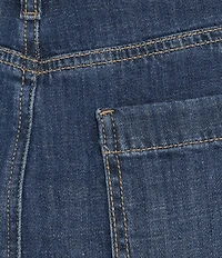 Code Bleu Stretch Denim Mid Rise Utility Skort