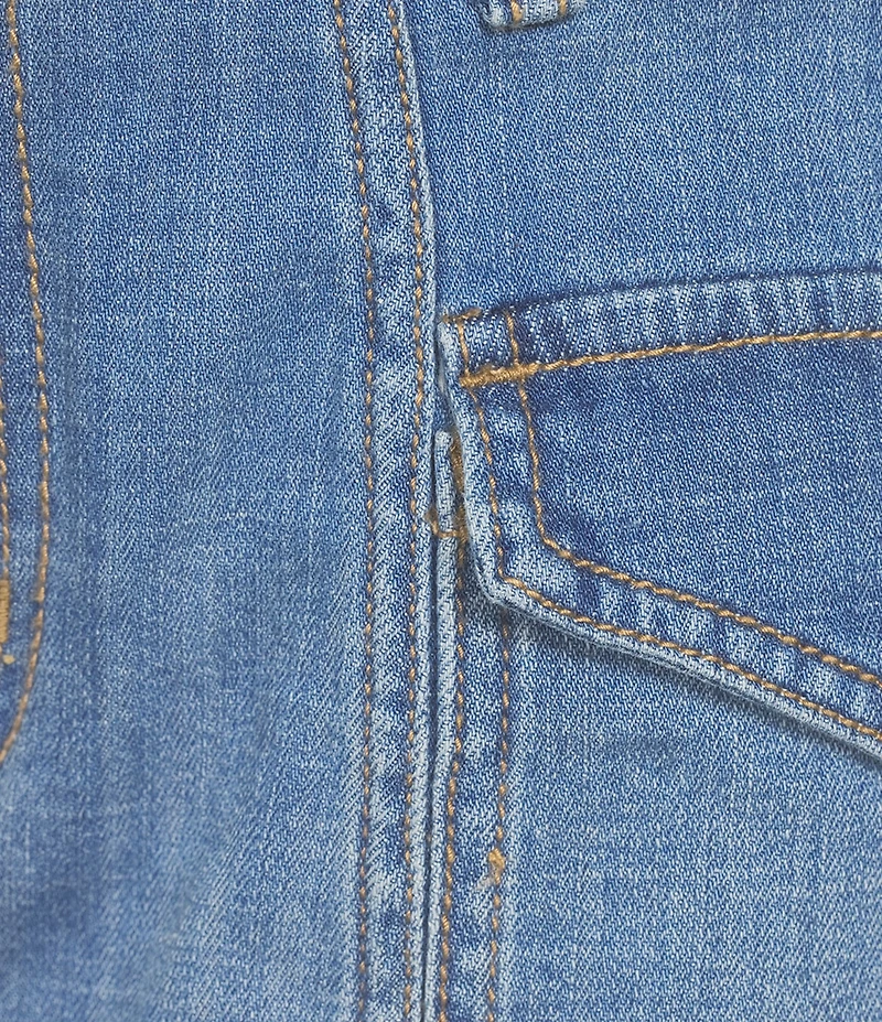 Code Bleu Stretch Denim Mid Rise Utility Skort