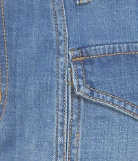 Code Bleu Stretch Denim Mid Rise Utility Skort