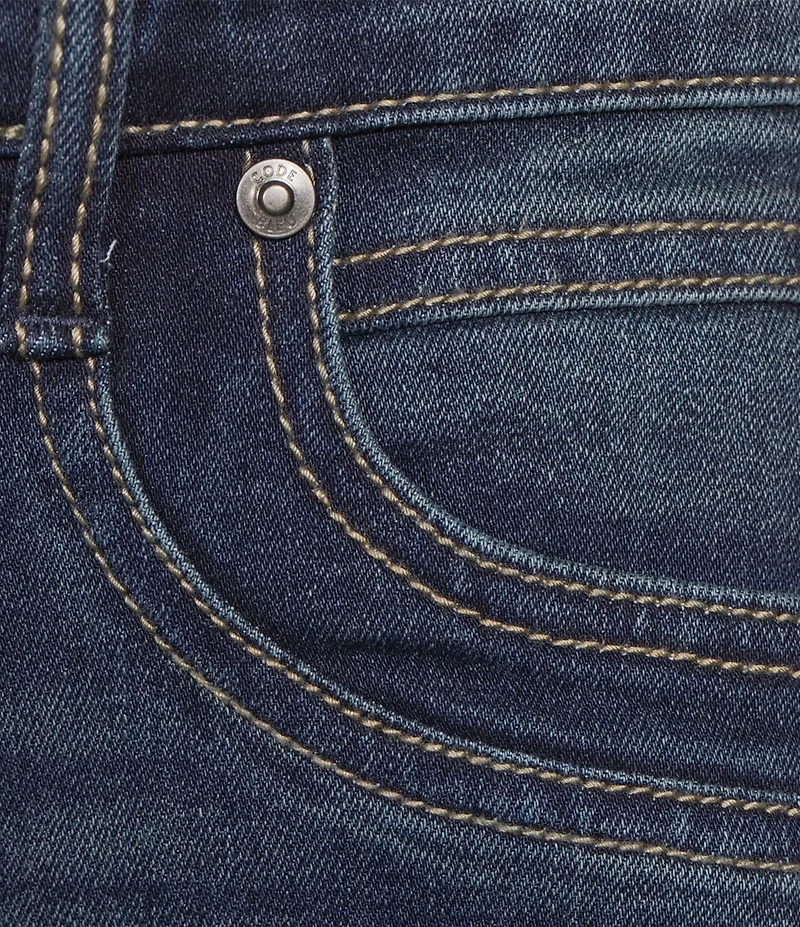 Code Bleu Stretch Denim Wide Leg Ankle Length Jeans