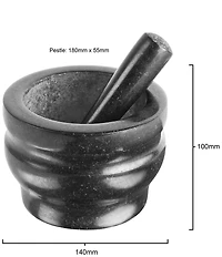 Cole & Mason Black Granite Mortar & Pestle 5#double;